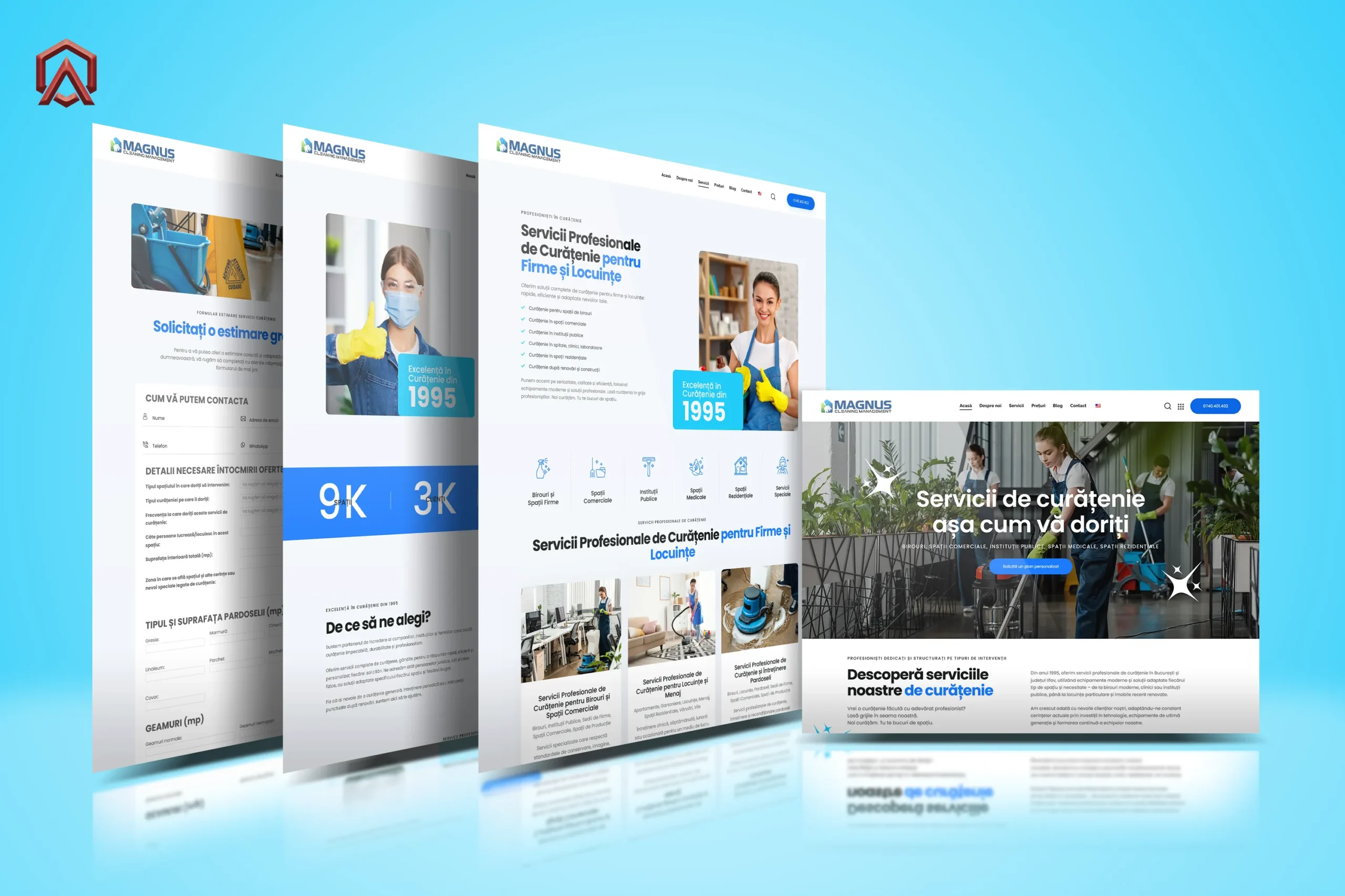 Cleaning Services Website - Magnus Cleaning Management - Ady Media Design