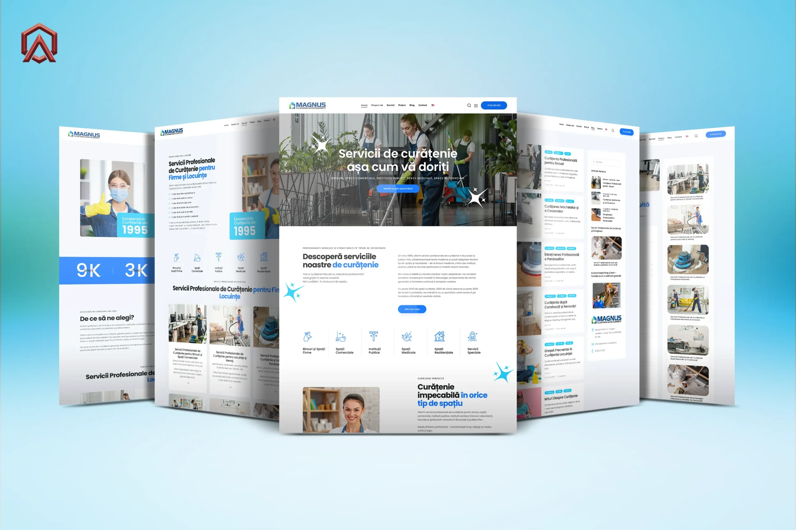 Cleaning Services Website - Magnus Cleaning Management - Ady Media Design